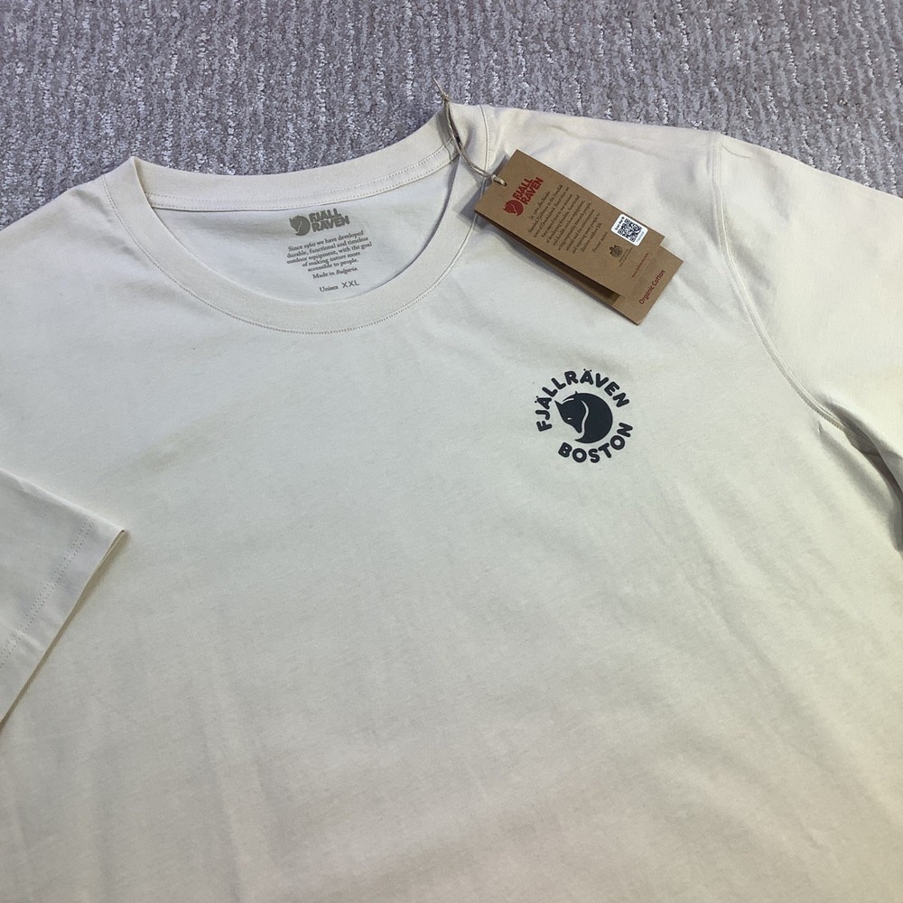 Fjallraven Kanken T-Shirt Boston Chalk White Organic Cotton Unisex XXL NWT