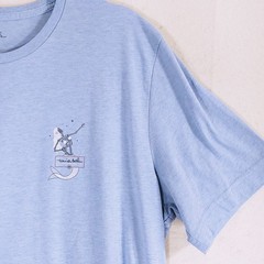 Travis Mathew Skeleton Mermaid T Shirt Mens XL Blue Life of The Party Graphic