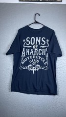 Sons Of Anarchy Shirt Mens Large Blue Motorcycle Graphic Tee T-Shirt TV Show