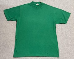 Vintage Hanes Shirt Mens XL Green Beefy-T Heavyweight Cotton Crewneck Blank Tee