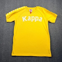 Kappa Men’s S Small Yellow Logo T-Shirt Short Sleeve Crew Neck Graphic Tee