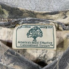 Vintage Mossy Oak Camo Henley Shirt Mens 2XL Long Sleeve Outdoor USA 90s