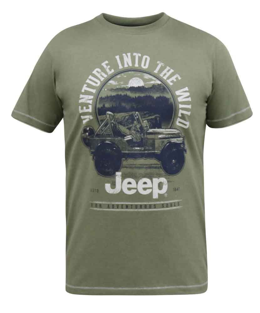 D555 Duke Large Big Mens Official Jeep Printed T-Shirt (601331)