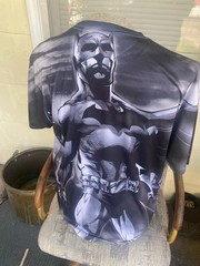 Men’s Batman Stretch T-Shirt Black Sz XLarge DC Comics Batman Full Print Graphic