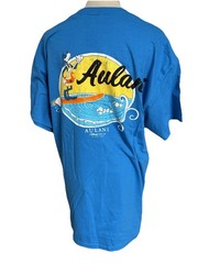 Disney Resort & Spa Ko Olina Aulani Hawaii Large Blue T-shirt Crew Neck Surfing