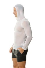 Mens Transparent T-shirt Glossy Tight Boxer Shorts Casual Breathable Sports Suit