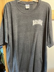 Little Rob’s Backhoe Port & Company Men’s XL Gray Tee Shirt Cotton Blend