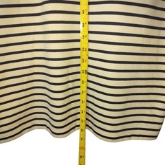 Reiss Mens XL Striped Short Sleeve T-Shirt Navy Blue White Crew Neck Brentford