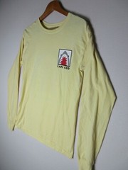 ComfortWash by Hanes Mens Cape Cod Crew Neck T-Shirt Long Sleeve Size S Yellow