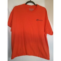 Costa Del Mar Marlin Fishing Graphic T-Shirt Mens XL Orange Short Sleeve