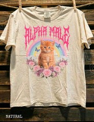 Funny Alpha Male Kitten Graphic Shirt Sarcastic Cat Meme Vintage Unisex Tee Gift