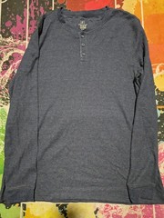 George Brand Men’s Relaxed Fit Thermal Henley Long Sleeve Size XLT