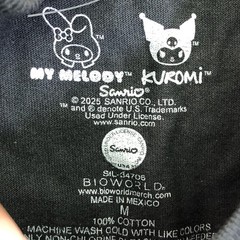 My Melody Kuromi Bioworld Shirt Mens Medium Black Sanrio Graphic Tee Tagless