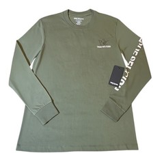 True Religion Long Sleeve T Shirt Mens Medium Green New Buddha Graphic Cotton