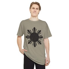 Filipino Sun Longline Drop Tail Tee Pinoy shirt Streetwear Urban Long Body S-2XL