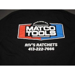 Matco Tools Mens Riv’s Ratchets Graphic T-Shirt XL Black Short Sleeve Cotton