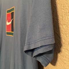 Vintage 90’s Nike Tennis Court Challenge Blue Graphic Print T-Shirt Size XL