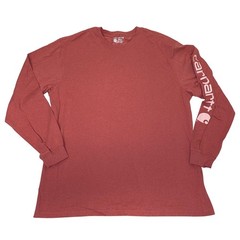 Carhartt K231 Loose Fit Long Sleeve Logo T-Shirt XL Heather Red Spring 2021
