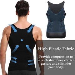 3 Pack Men’s Compression Shirt Slimming Body Shaper Vest Tummy Control Shapewear