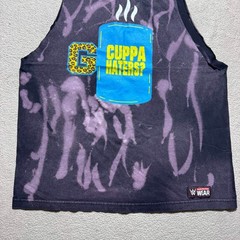 WWE Muscle Tee Mens XL Black Purple Enzo Big Cass Cuppa Haters Bleach Wash Shirt