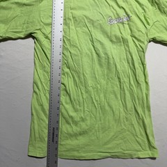 Vintage Panama Jack T-Shirt Large Neon Lime Green Double Sided Mascot Graphic 80