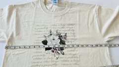Vintage Glynda Turley Floral Flowers Artwork Quote Bible Graphic Tee Size Large