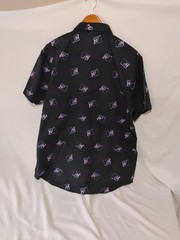 MTV Music Television Logo Button Down Print Shirt Mens XL Y2K 100% Cotton