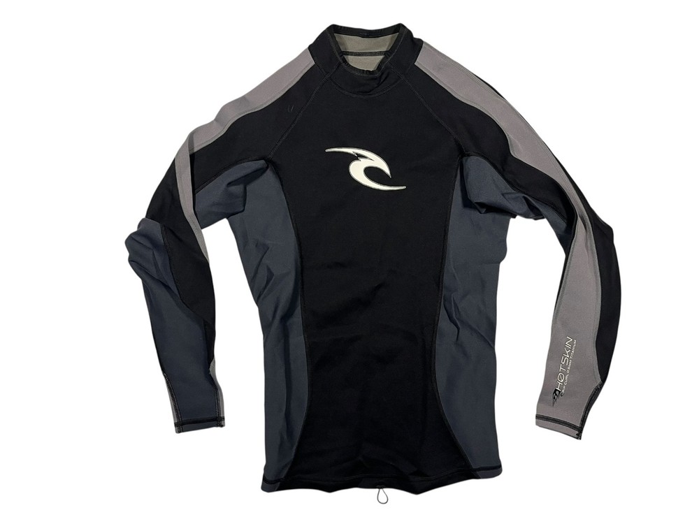 RIP CURL Black 0.5MM TITANIUM RASH GUARD Neoprene Long Sleeve Surf Shirt Men’s M