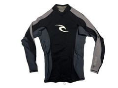 RIP CURL Black 0.5MM TITANIUM RASH GUARD Neoprene Long Sleeve Surf Shirt Men’s M