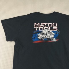 Matco Tools Men Black Graphic T-Shirt Short Sleeve Tool Truck Crew Neck 2XL