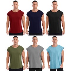 US Freebily Men’s Tank Tee Shirt Bodybuilding Sleeveless T-Shirts Gym Tank Tops