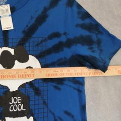 SNOOPY Men’s XL Joe Cool Tee Shirt Peanuts Chillin’ 24/7 Tie Dye Blue Hybrid NWT