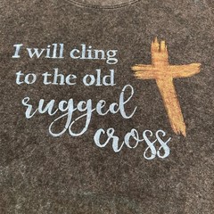 Custom Mineral Washed Tee with Faith Inspired Hand Painted Design
