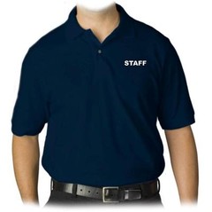 MEN’S PRINTED STAFF SECURITY PARTY POLICE UNIFORM FUNNY MMA COLLAR POLO T-SHIRT