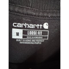 Carhartt Men K231 Loose Fit Long Sleeve Graphic Logo T-Shirt Black M Chore Ranch