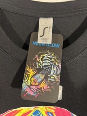 Sols Bartex Melting Skull Amsterdam Neon Glow Black T Shirt Size Large