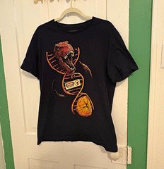 Loot Crate Jurassic Park T-Rex DNA Black Graphic Print Crew Neck Tee Men’s L