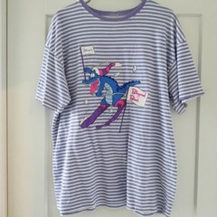 RARE Vintage 90s WDW Disney Blizzard Beach Ice Gator Striped Graphic T-Shirt XXL