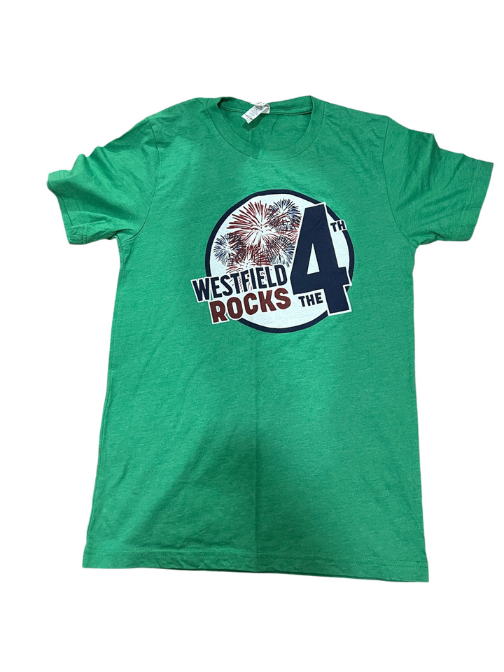 Bella Canvas T Shirt Small S Green Westfield Rocks The 4th Graphic Volunteer Tee