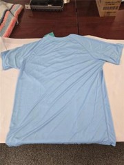 = Willit Men UPF 50+ Fishing Shirt Short Sleeve Light Blue Polyester NEW