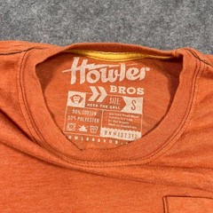 Howler Bros Brothers Hermanos Orange Short Sleeve T-Shirt Men’s Size Small