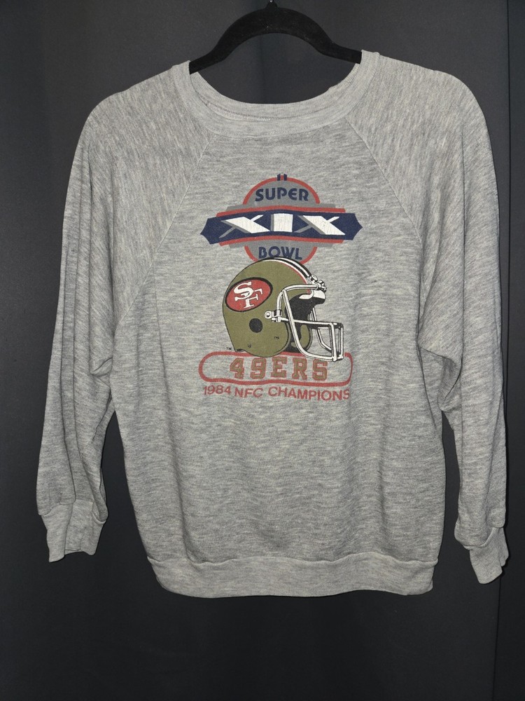 Vintage Superbowl 49’ers 1984 Champs Gray Sweatshirt