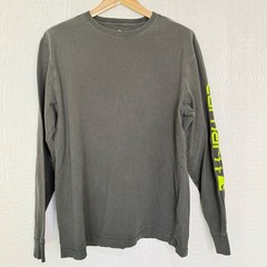 Carhartt Mens K231 Long Sleeve Logo Graphic T-Shirt Black Size Medium