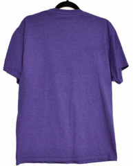 Port & Company Mens Purple Graphic T Shirt Colorado Springs Crew Short Sleeve L