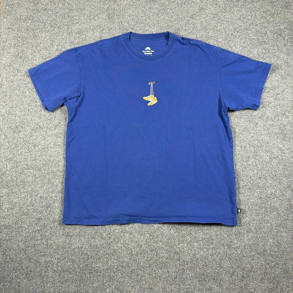 Nike SB T-Shirt Mens Large Blue Loose Fit Dunk Graphic 20 Years