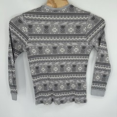 Chubbies Men’s Large Lounge Wear Waffle Knit Pineapple Snowflake Gray Thermal