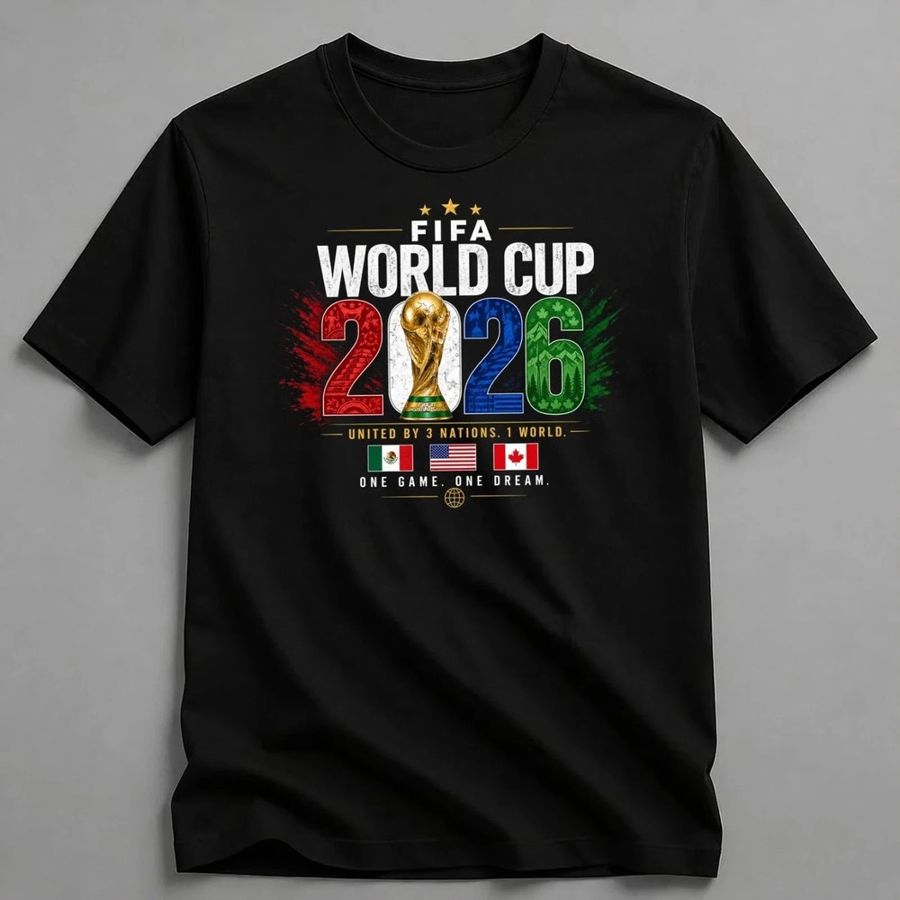 Fifa World Cup 2026 Printed T-Shirt, Graphic Tee USA Football Fan FREESHIPS