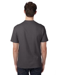 Hanes Mens T Shirt Beefy Adult Pocket 100% Cotton Blank Short Sleeve Plain Chest