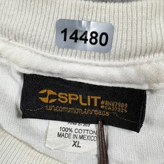 Vintage Split Uncommon Threads Shirt Mens XL White Black Star Surf Skate Y2K