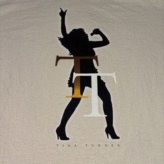 Vintage Tina Turner T-Shirt White Size Large Light Tan Anvil Tag Music 90’s